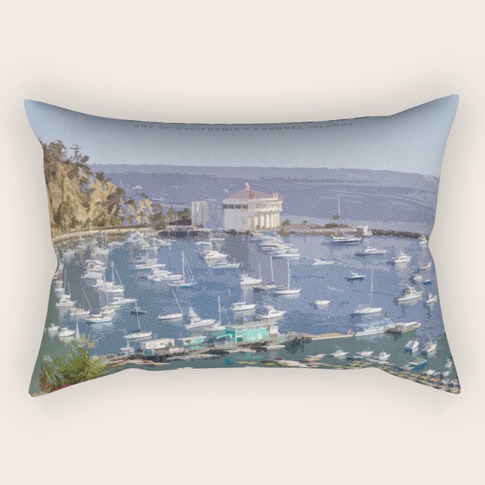Visit Santa Catalina Rectangular Pillow Gallery Image 1