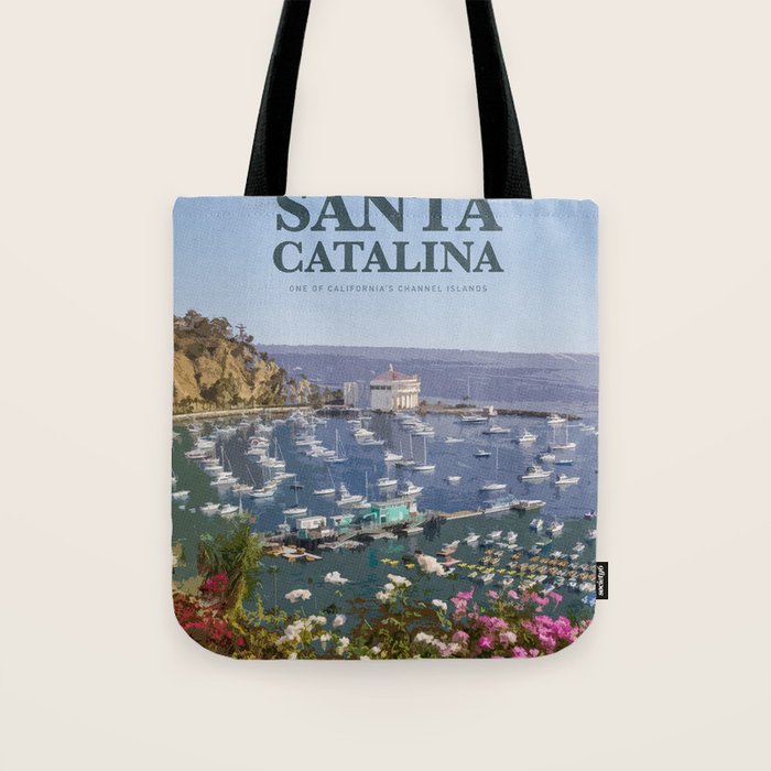 Visit Santa Catalina Tote Bag Gallery Image 1