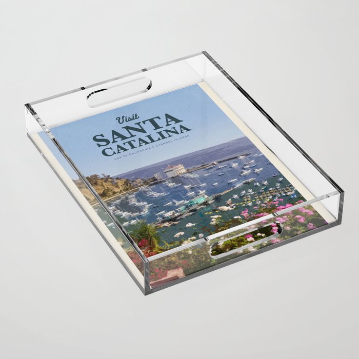 Visit Santa Catalina Acrylic Tray Gallery Image 1