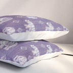 Elephants on Linen - Amethyst Pillow Sham Gallery Image 3