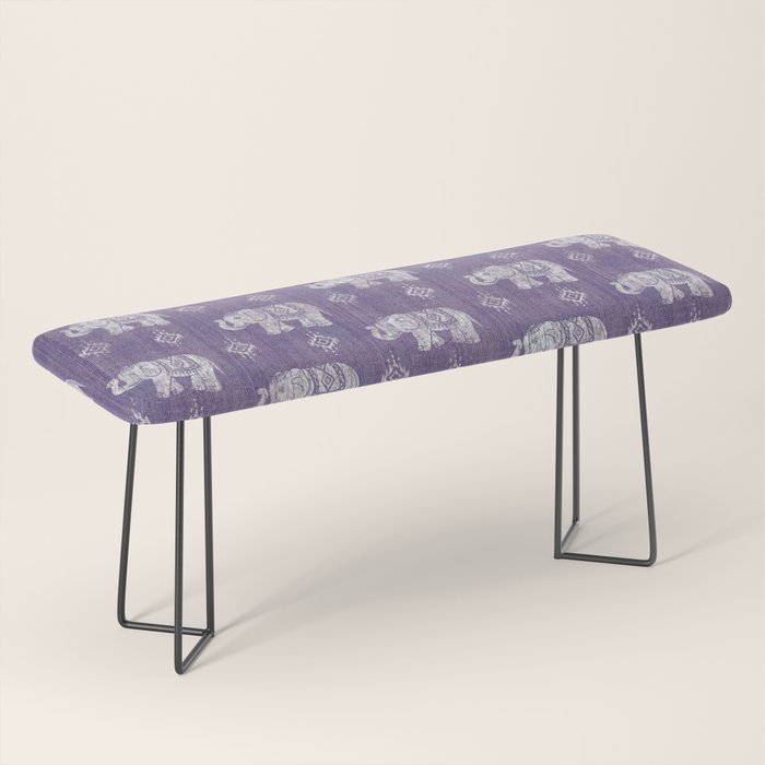 Elephants on Linen - Amethyst Bench Gallery Image 1