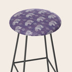 Elephants on Linen - Amethyst Stool Gallery Image 2