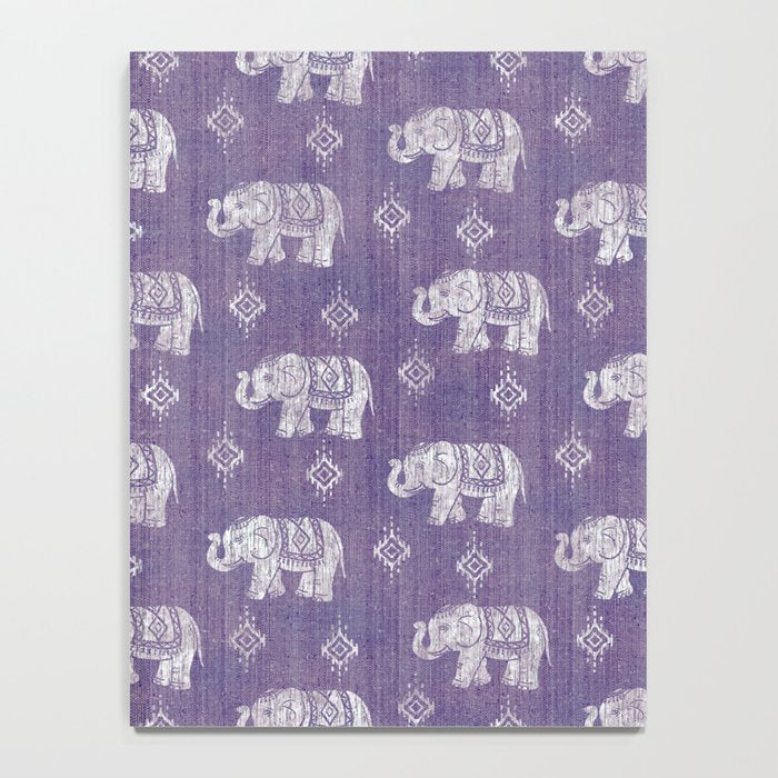Elephants on Linen - Amethyst Notebook Gallery Image 4