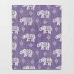 Elephants on Linen - Amethyst Notebook Gallery Image 4