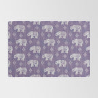Elephants on Linen - Amethyst Rug Gallery Image 2