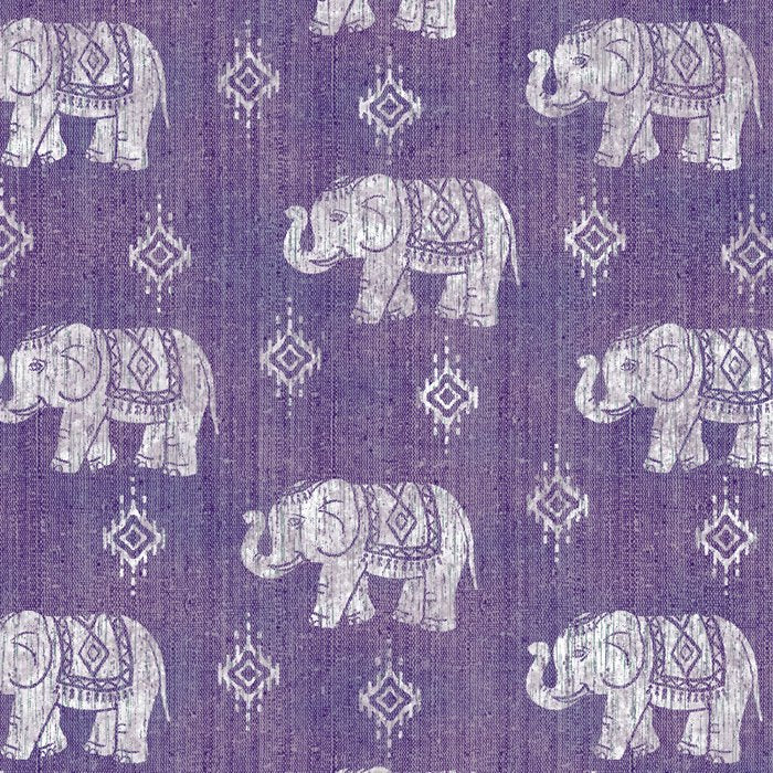 Elephants on Linen - Amethyst Coffee Mug Gallery Image 2