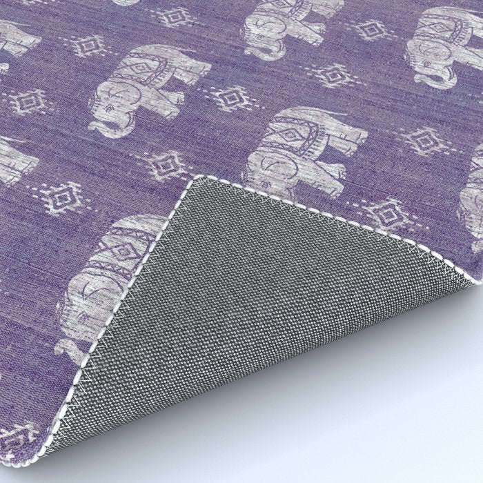 Elephants on Linen - Amethyst Rug Gallery Image 4