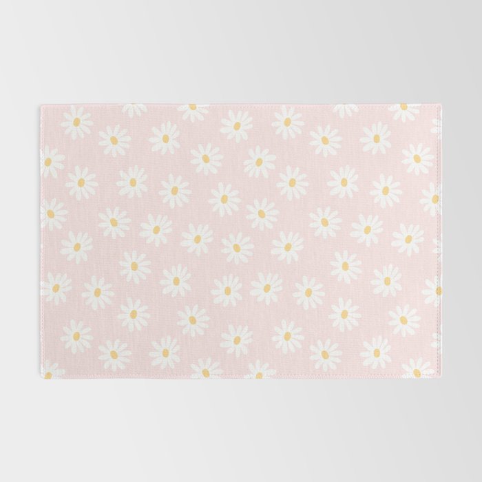 Pink Daisy Pattern Rug Gallery Image 2