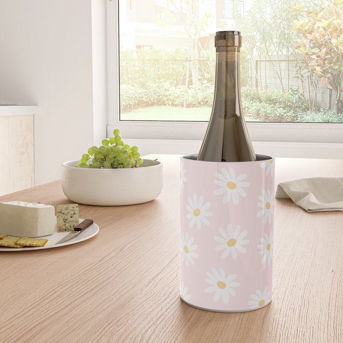 Pink Daisy Pattern Wine Chiller Gallery Image 4