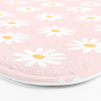 Pink Daisy Pattern Bath Mat Gallery Image 3