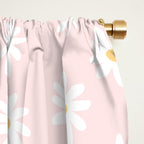 Pink Daisy Pattern Window Curtain Gallery Image 2