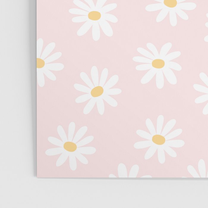 Pink Daisy Pattern Poster Gallery Image 3
