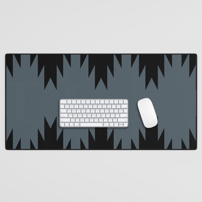 Geometric Southwestern Minimalism - Neutral Blue Desk Mat Gallery Image 1