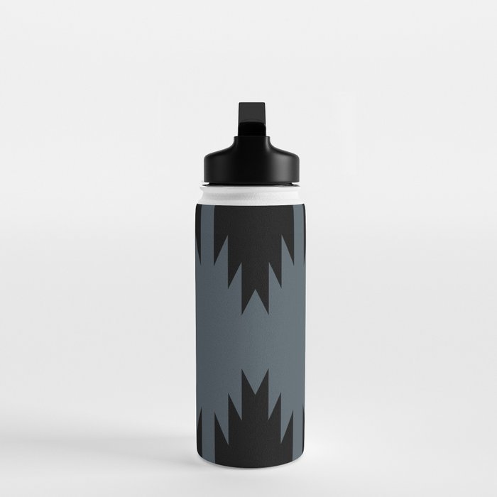 Geometric Southwestern Minimalism - Neutral Blue Water Bottle Gallery Image 3