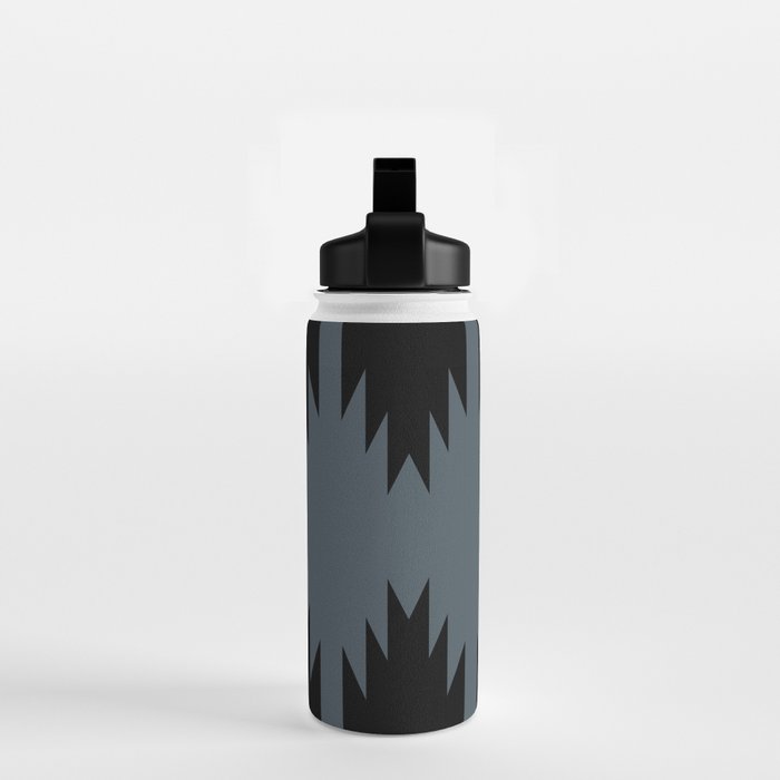 Geometric Southwestern Minimalism - Neutral Blue Water Bottle Gallery Image 2