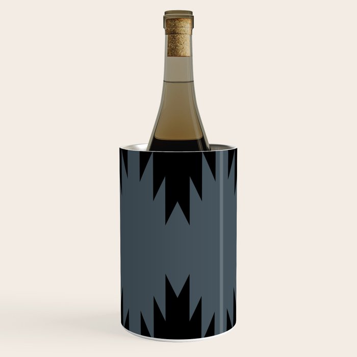 Geometric Southwestern Minimalism - Neutral Blue Wine Chiller Gallery Image 1