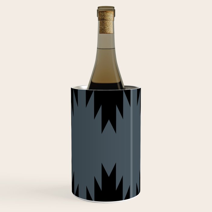 Geometric Southwestern Minimalism - Neutral Blue Wine Chiller Gallery Image 3