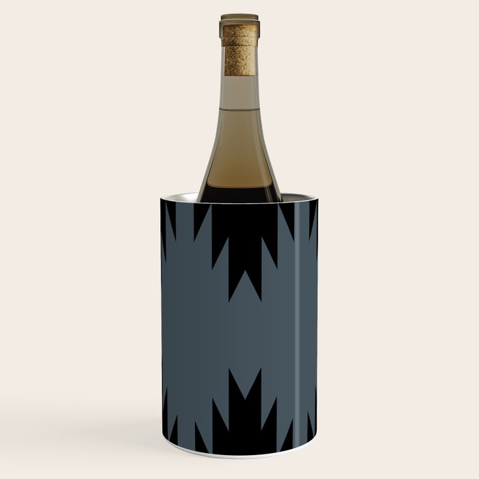 Geometric Southwestern Minimalism - Neutral Blue Wine Chiller Gallery Image 2
