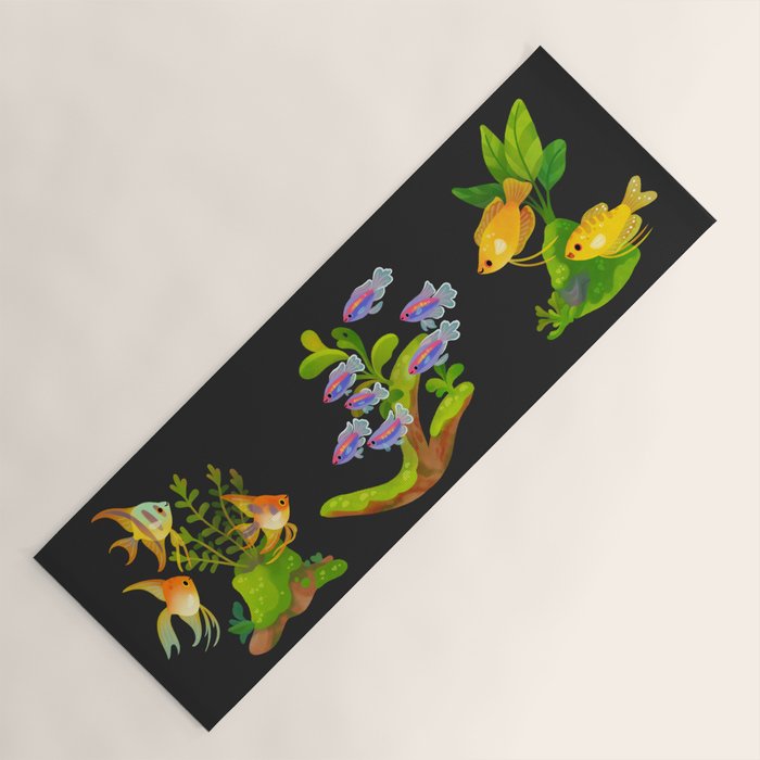 Freshwater fish and plants 1 Yoga Mat Gallery Image 1