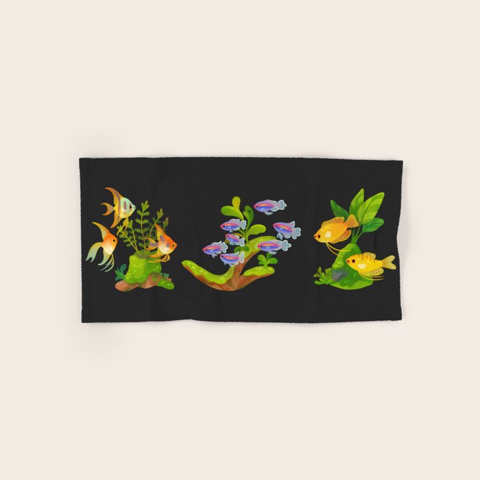 Freshwater fish and plants 1 Bath Towel Gallery Image 1