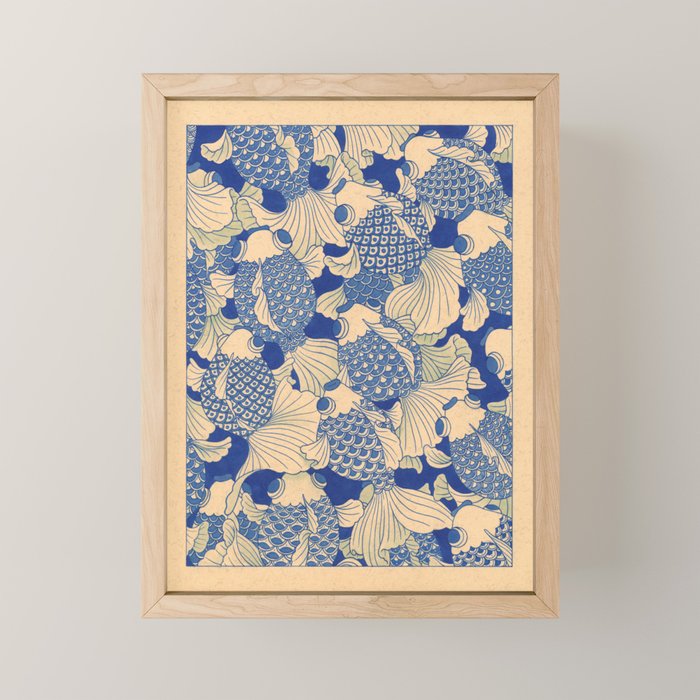 Blue Fish Mini Art Print Gallery Image 1
