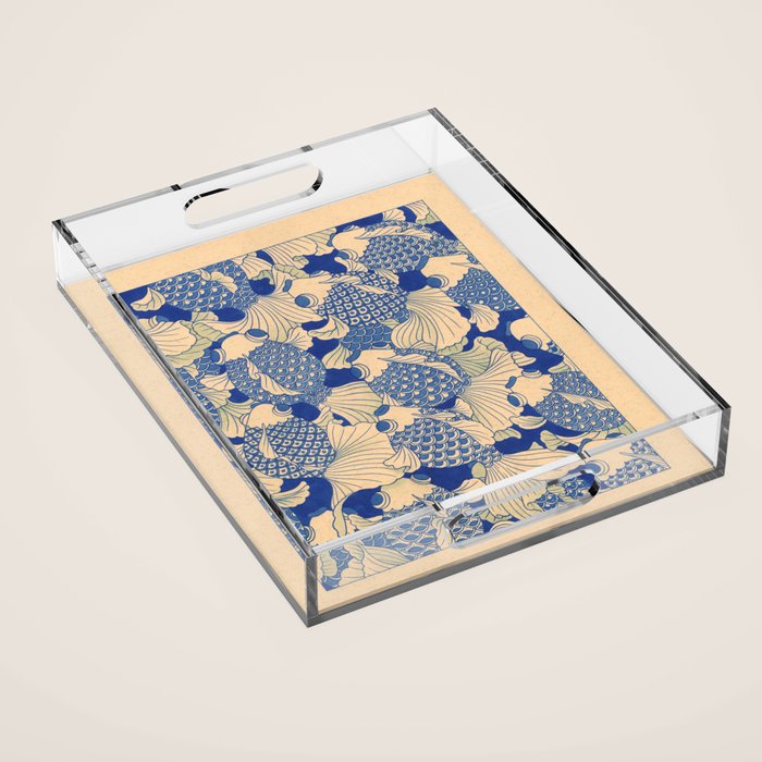 Blue Fish Acrylic Tray Gallery Image 1