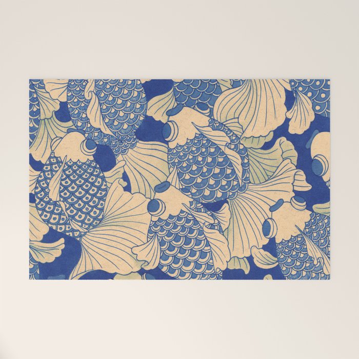 Blue Fish Welcome Mat Gallery Image 1
