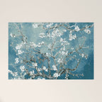 Vincent Van Gogh Almond Blossoms Teal Welcome Mat Gallery Image 1