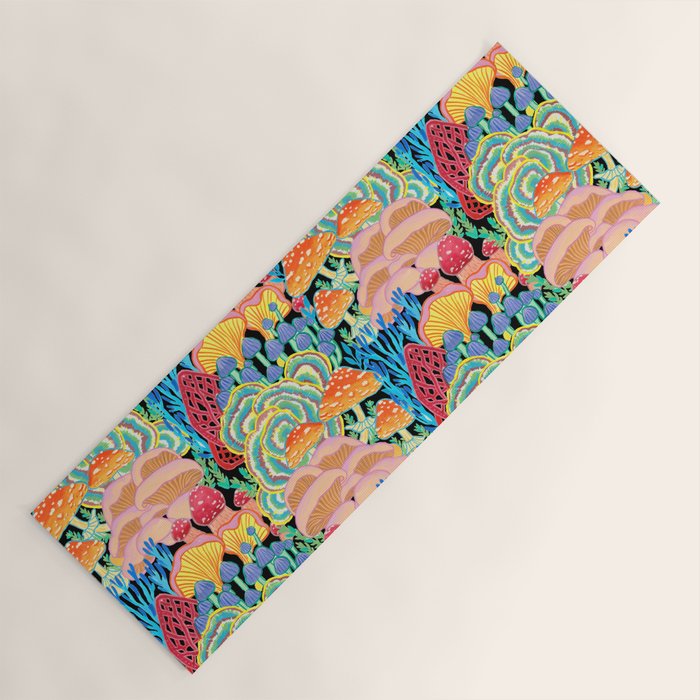 Fungi World (Mushroom world) - BKBG Yoga Mat Gallery Image 1