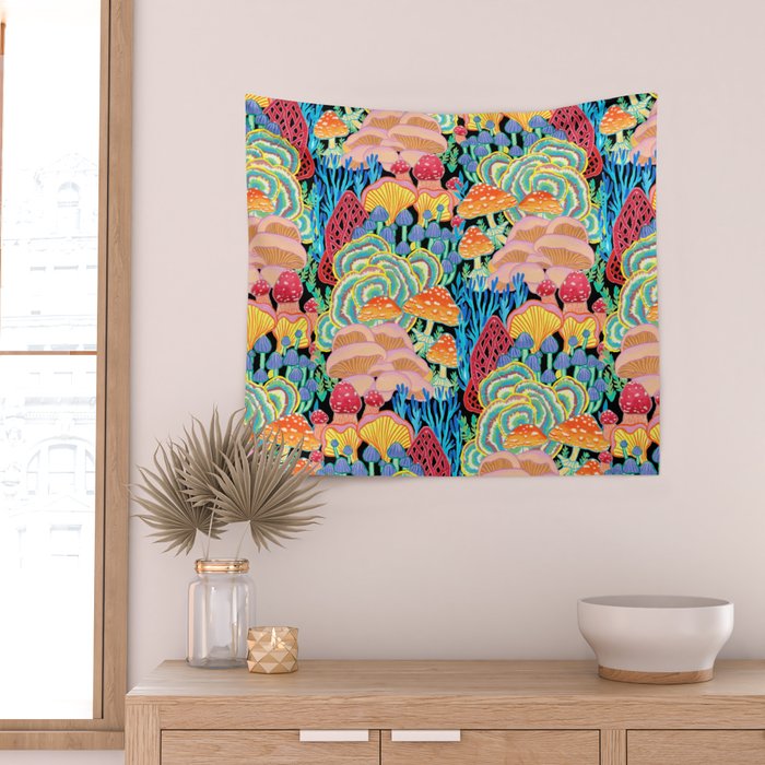 Fungi World (Mushroom world) - BKBG Wall Tapestry Gallery Image 2