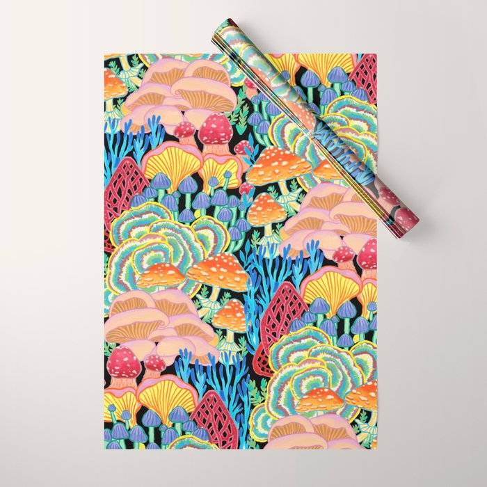 Fungi World (Mushroom world) - BKBG Wrapping Paper Gallery Image 1