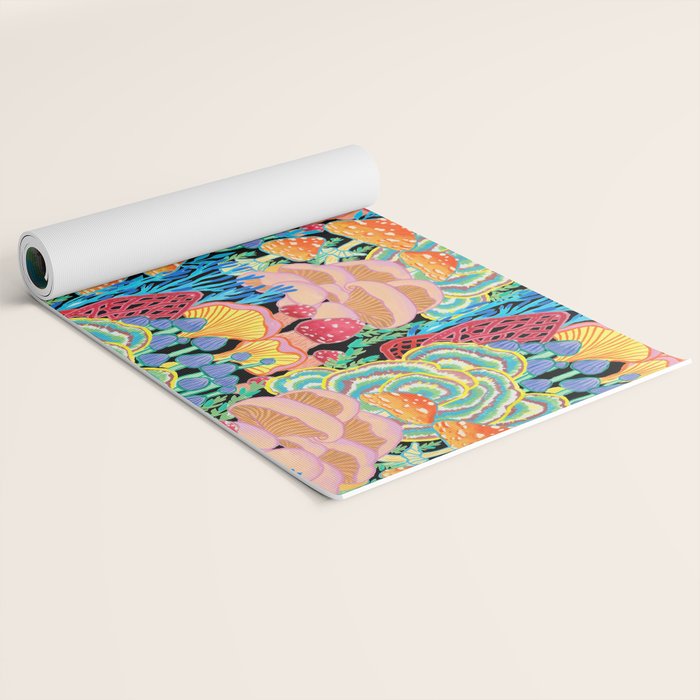 Fungi World (Mushroom world) - BKBG Yoga Mat Gallery Image 2