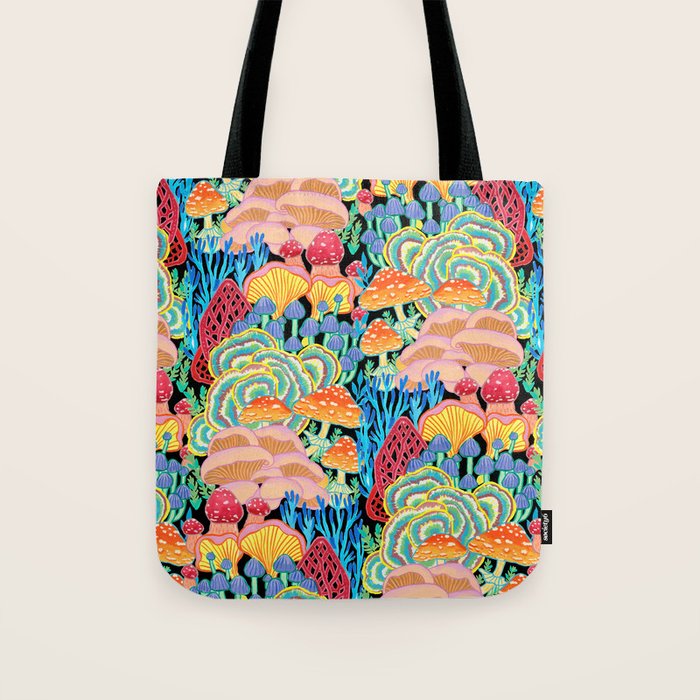 Fungi World (Mushroom world) - BKBG Tote Bag Gallery Image 1