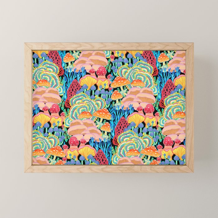 Fungi World (Mushroom world) - BKBG Mini Art Print Gallery Image 1