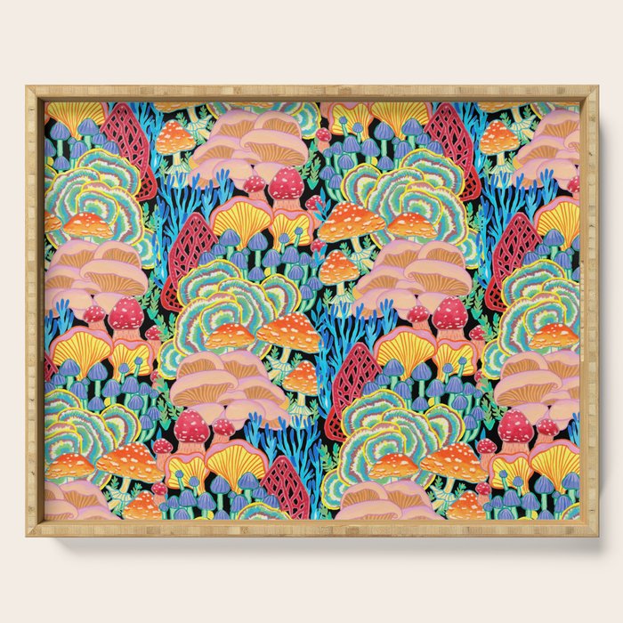 Fungi World (Mushroom world) - BKBG Serving Tray Gallery Image 1