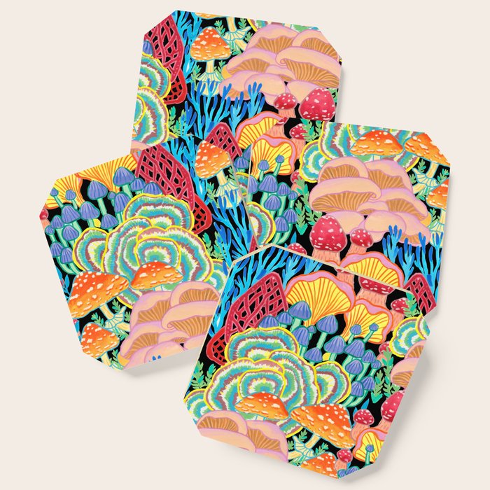 Fungi World (Mushroom world) - BKBG Coaster Gallery Image 1