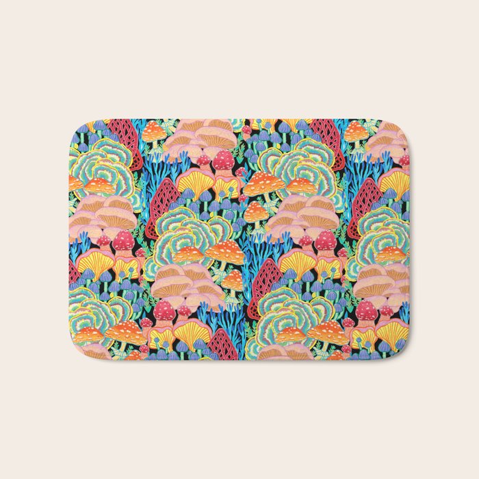 Fungi World (Mushroom world) - BKBG Bath Mat Gallery Image 1