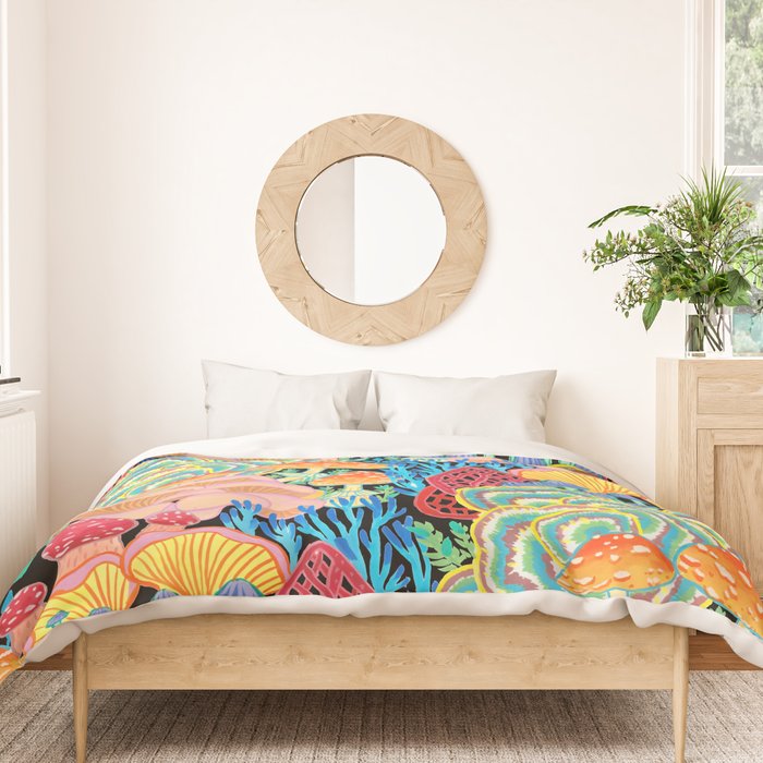 Fungi World (Mushroom world) - BKBG Duvet Cover Gallery Image 3