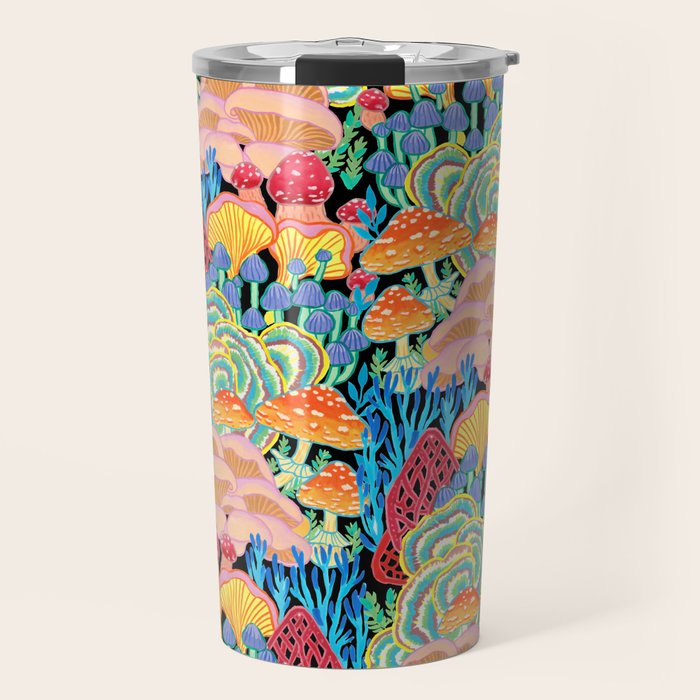 Fungi World (Mushroom world) - BKBG Travel Mug Gallery Image 1