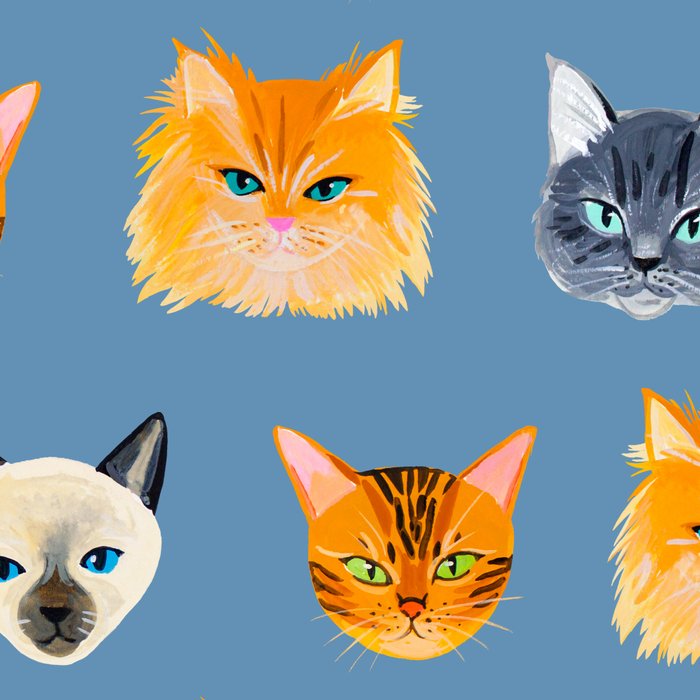 Cats Blue Coffee Mug Gallery Image 2