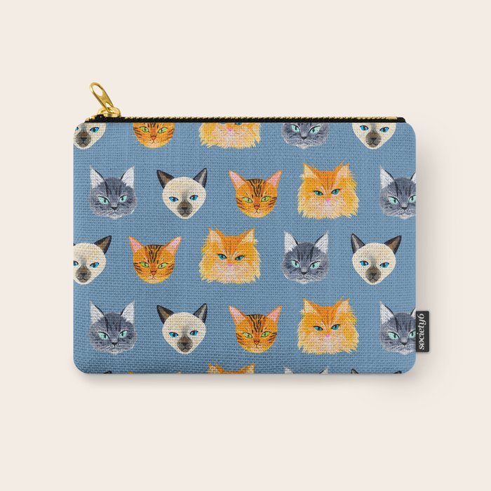 Cats Blue Carry All Pouch Gallery Image 1