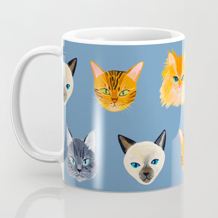 Cats Blue Coffee Mug Gallery Image 3