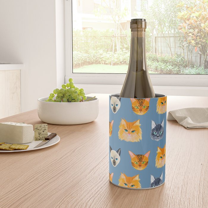 Cats Blue Wine Chiller Gallery Image 4
