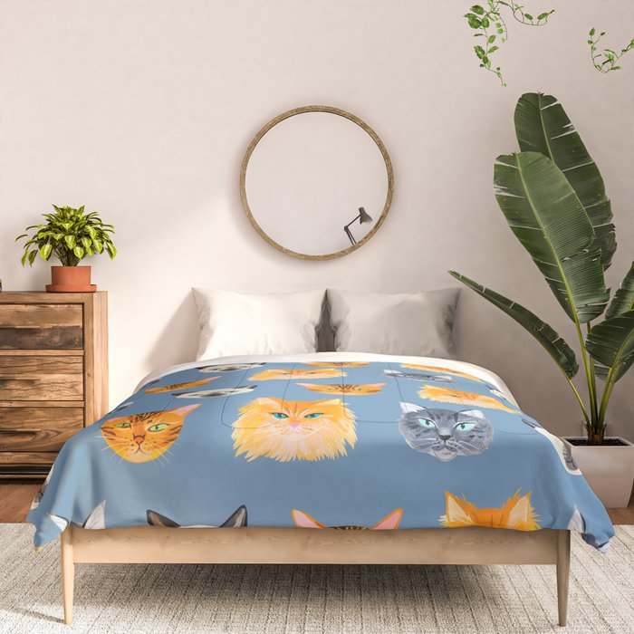 Cats Blue Comforter Gallery Image 3