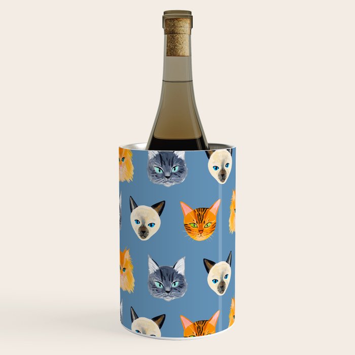 Cats Blue Wine Chiller Gallery Image 2