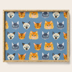 Cats Blue Serving Tray Gallery Image 1