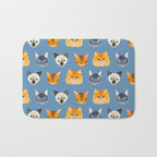 Cats Blue Bath Mat Gallery Image 1