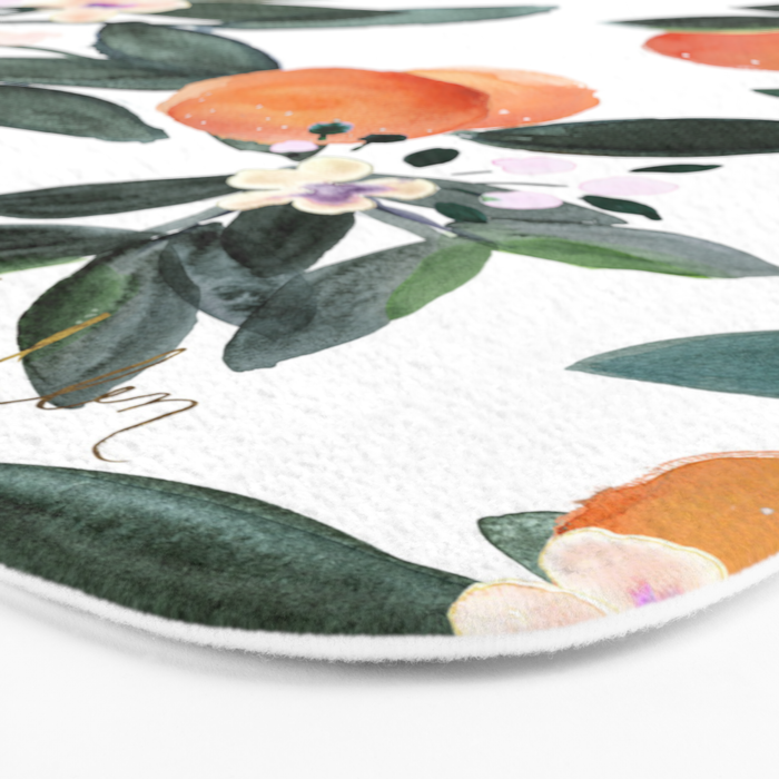 Dear Clementine - oranges on white Bath Mat Gallery Image 3