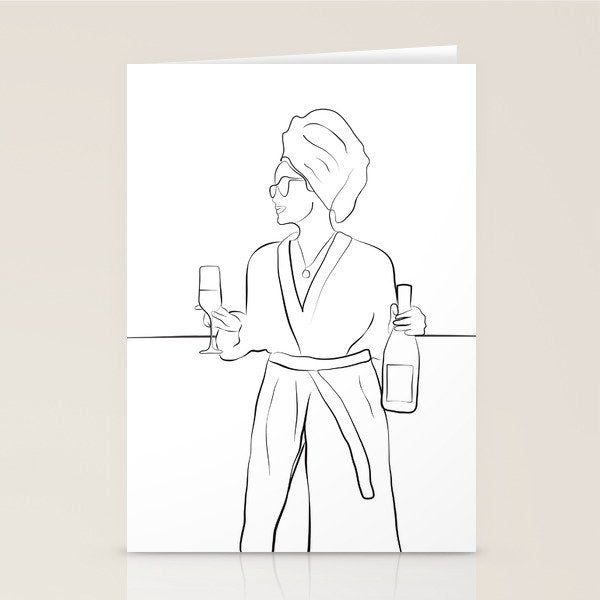 Morning Wine Stationery Card Gallery Image 1