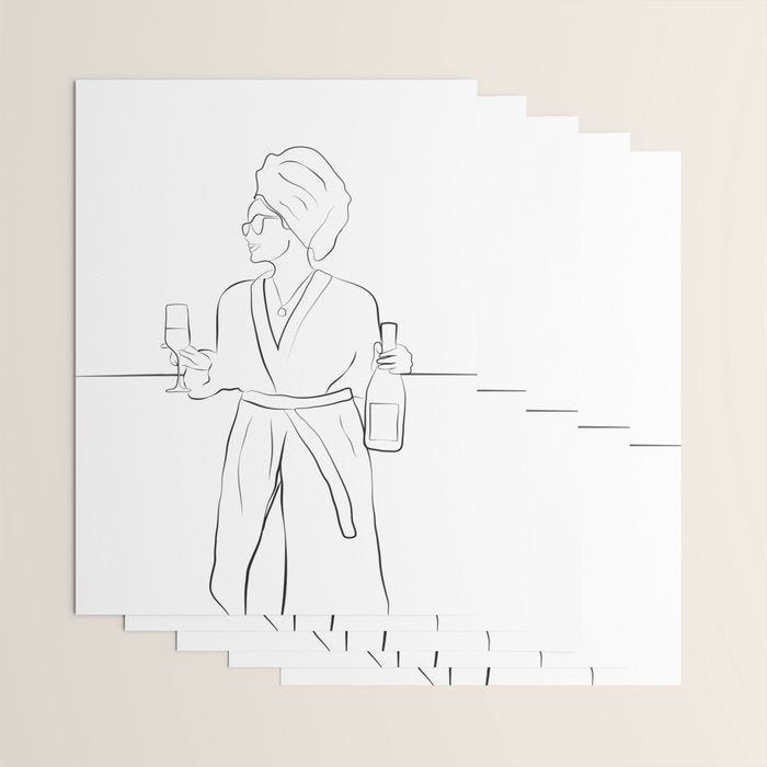 Morning Wine Wrapping Paper Gallery Image 3
